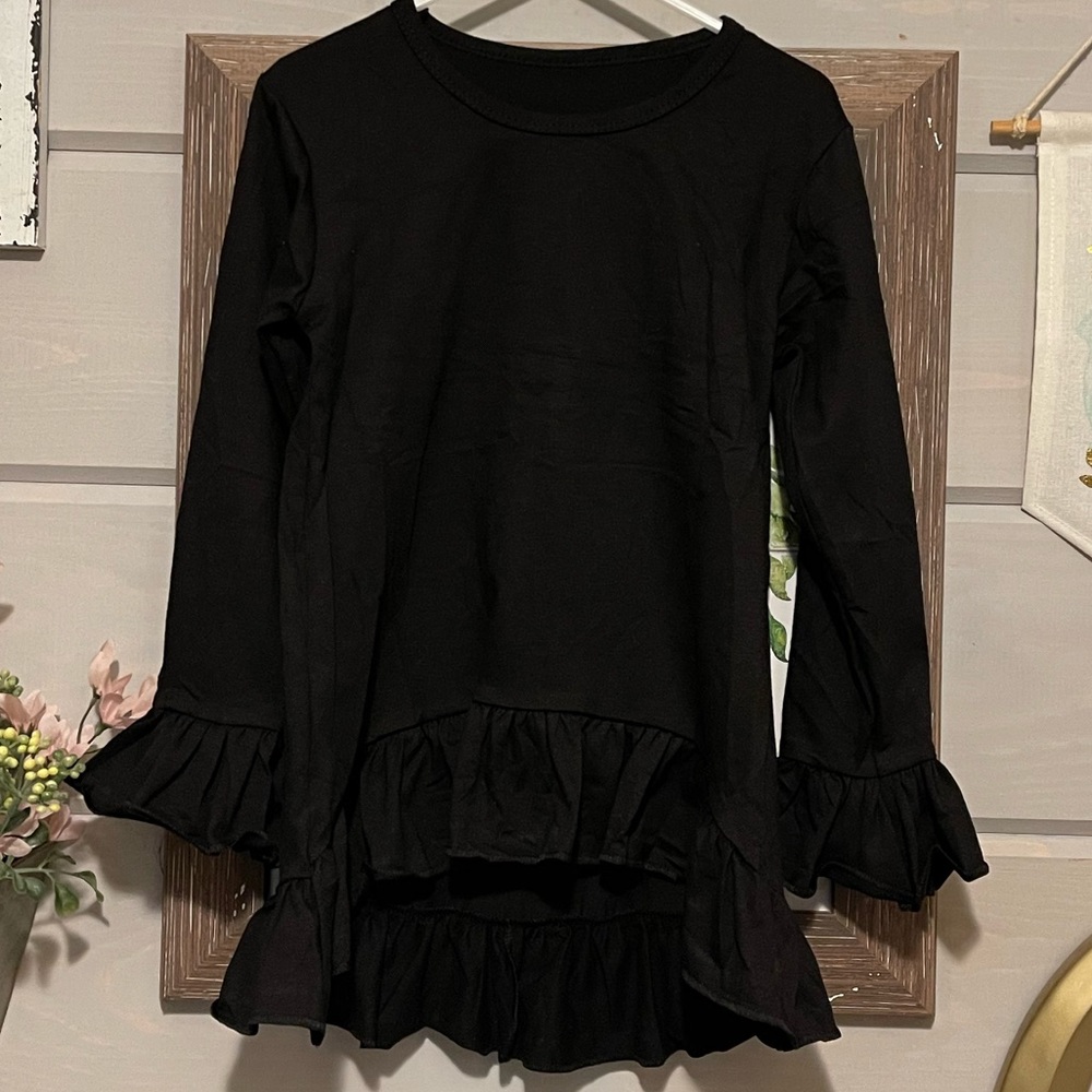 Girls long sleeve high low tunic